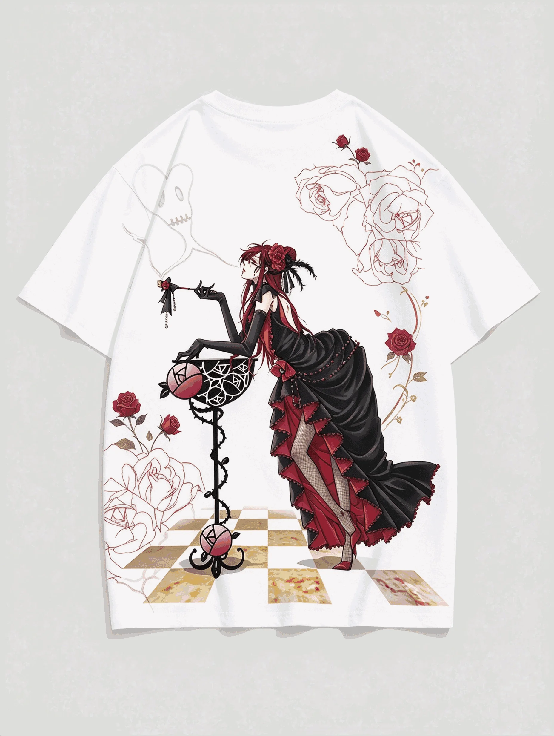 Black Butler Oversized Unisex Anime Lover Print T-shirts for Men Women Fashion Streetwear Trendy Cotton high quality Couples tee