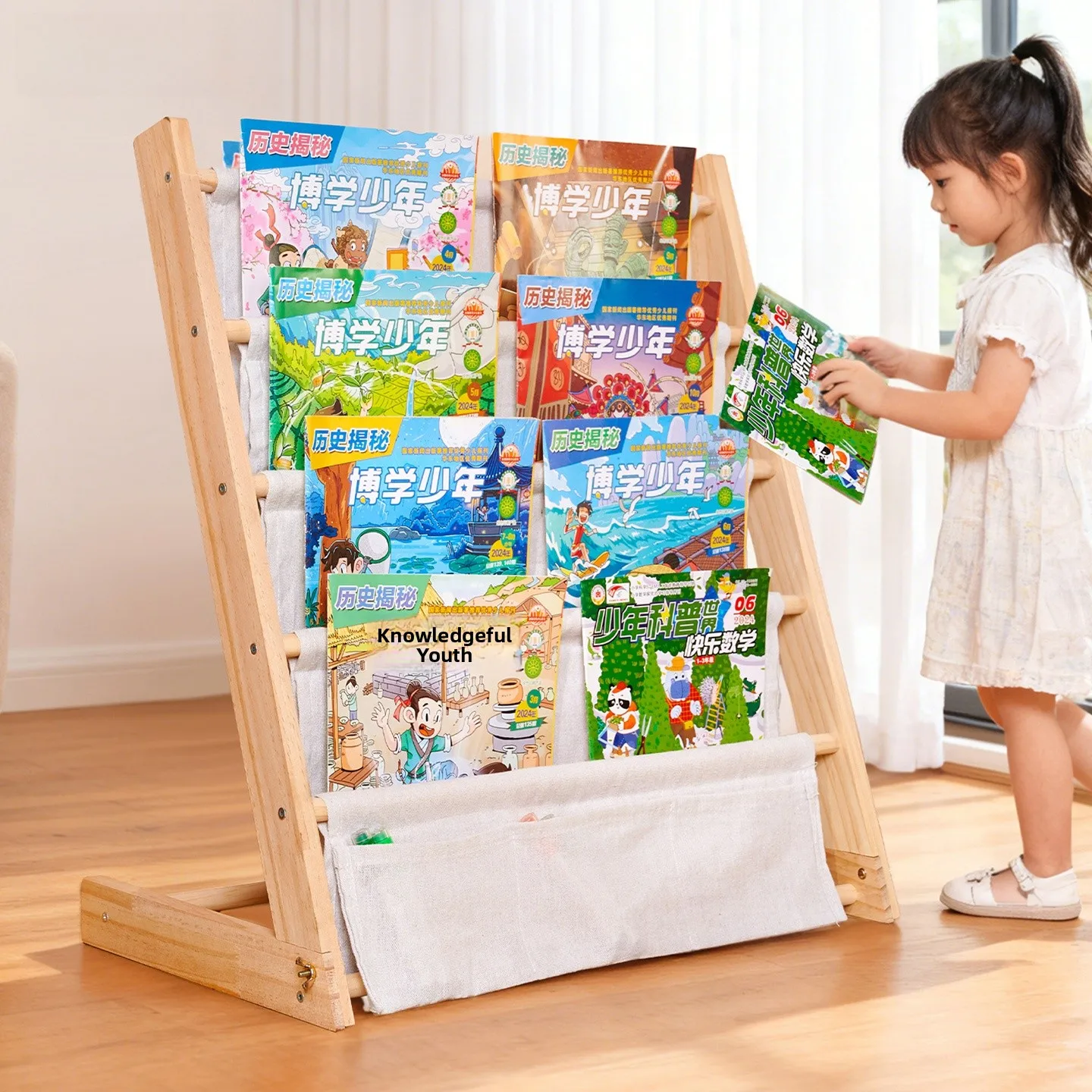 

Детская книжная полка для дома, стеллаж для журналов, деревянный напольный органайзер для хранения книг в стиле лестницы