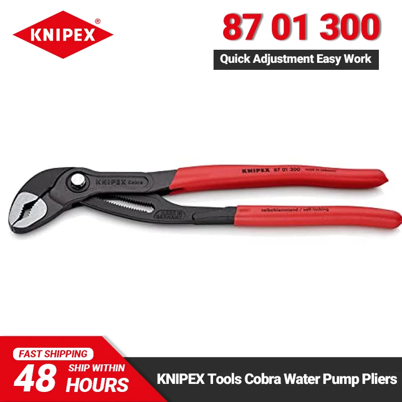 KNIPEX Cobra Water Pump Pliers 8701125 8701150 8701180 8701250 8701300 8701400 Quick Adjustment Easy Operation