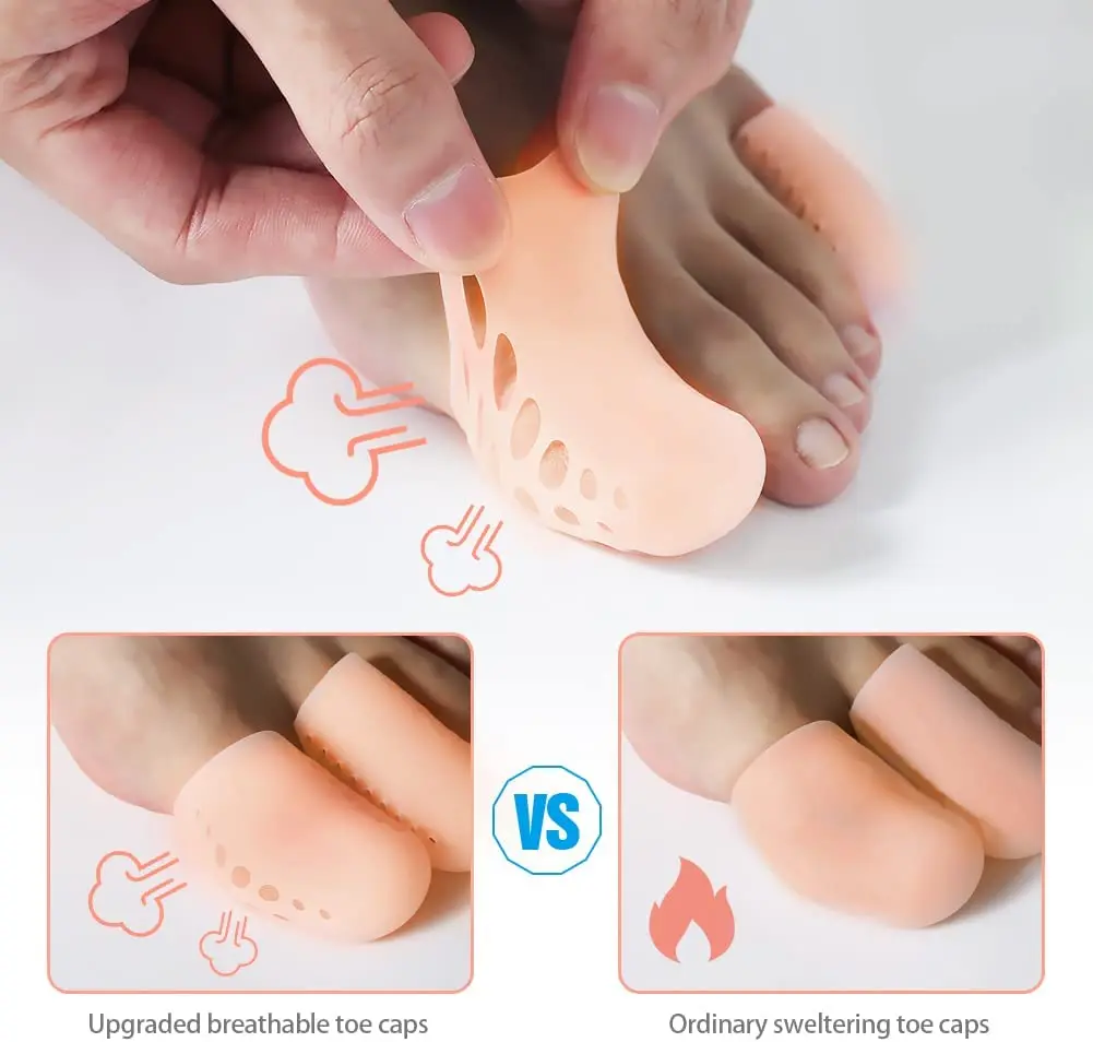 Silicone Toe Covers For Protection Toenails Ingrown Calluses Blisters  Breathable Big Toe Protectors Sleeve Bunion Pads Cushion