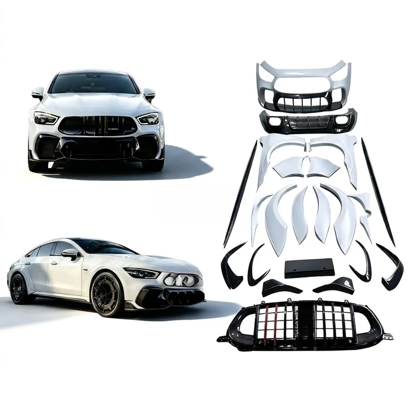 High Quality Car Modification Parts For GT 4 Door GT43 GT53 GT63S Dry Carbon Fiber Rocket 900 1000 Bra-B Style Wide Body Kit