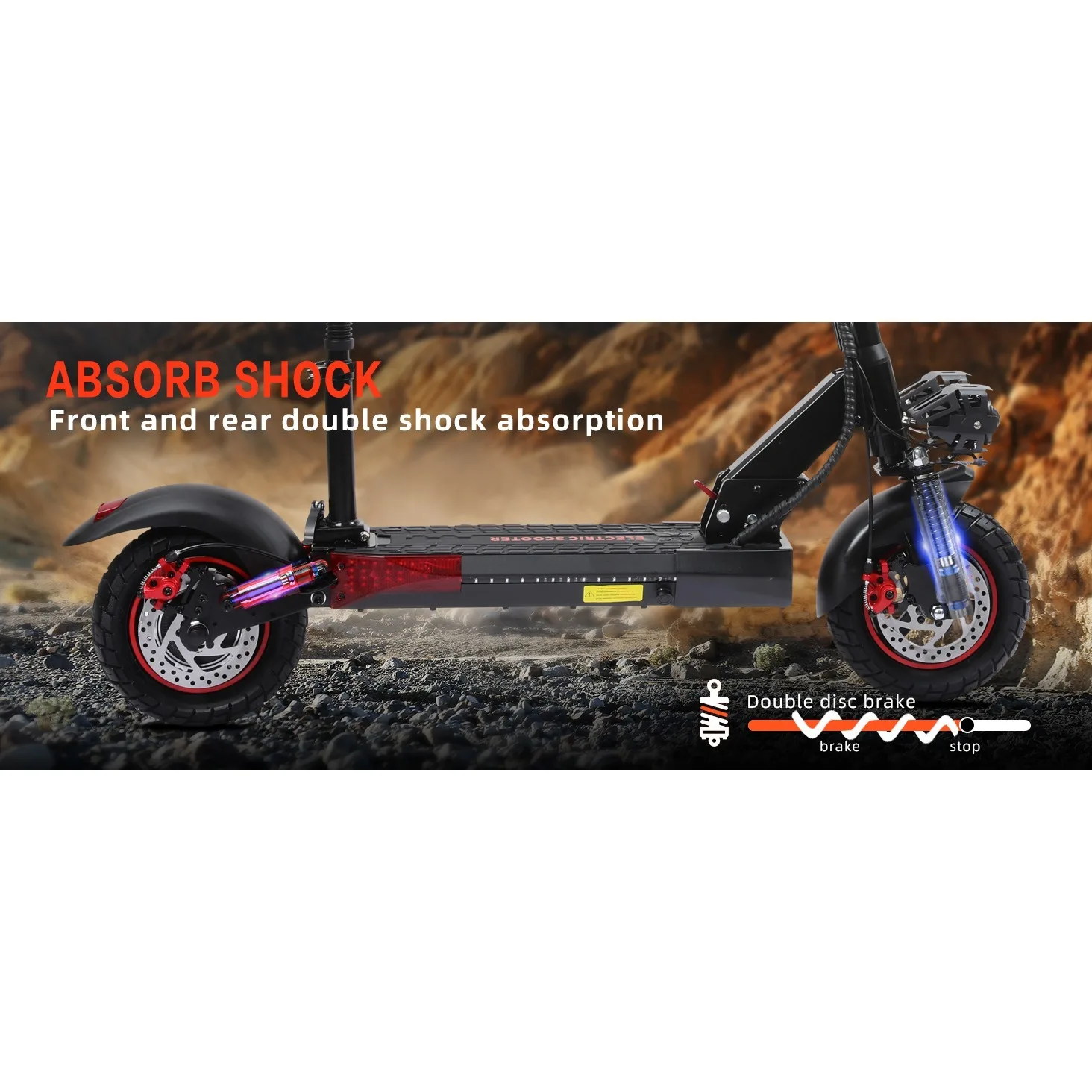 FREEBOY J01 Electric Scooter for Adults 48V15Ah Battery, Dual