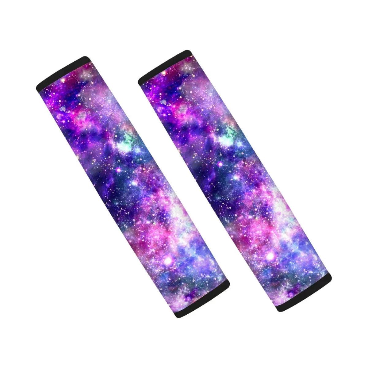 Car Seat Belt Covers For Women Mens 3D Galaxy Sky Print Slip-Resistant Set of 2Pcs Vehicles Interior Decoration Soft Adjustable