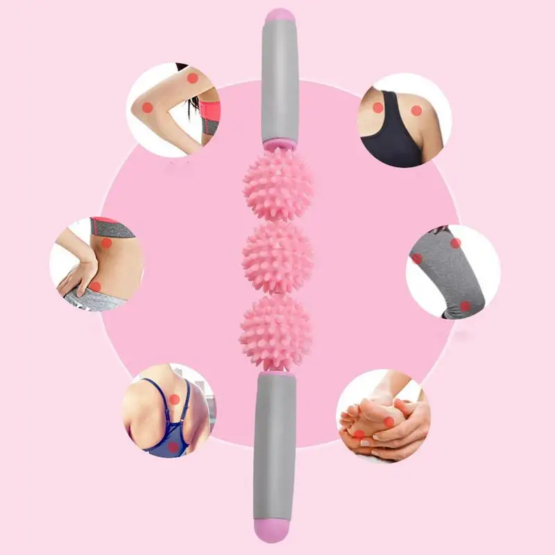 Muscle Relaxation Rod Roller Yoga Massage Stick Male And Female Spike Hedgehog Ball Massage Stick