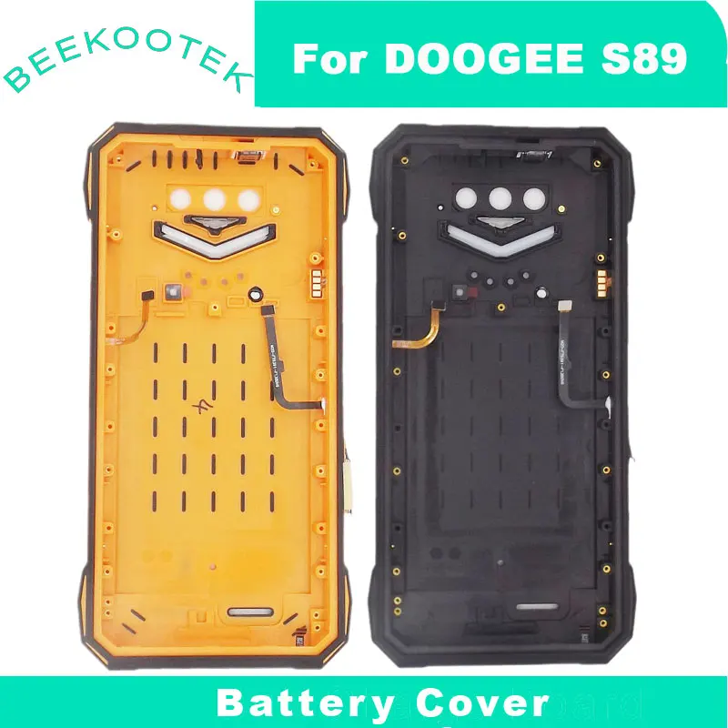 Nowy oryginalny DOOGEE S89 pokrywa baterii tylnej pokrywy skrzynka z odciskiem palca odbiornik kablowy strony FPC dla DOOGEE S89 Smartphone