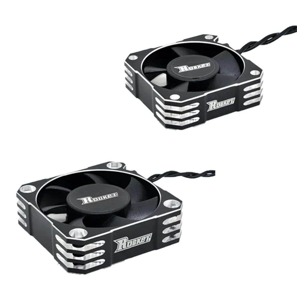 Ventilador de refrigeración de 2 piezas para coche teledirigido, cubierta de Metal para Motor sin escobillas, 25/30/35/40/50mm, disipación de calor de cohete