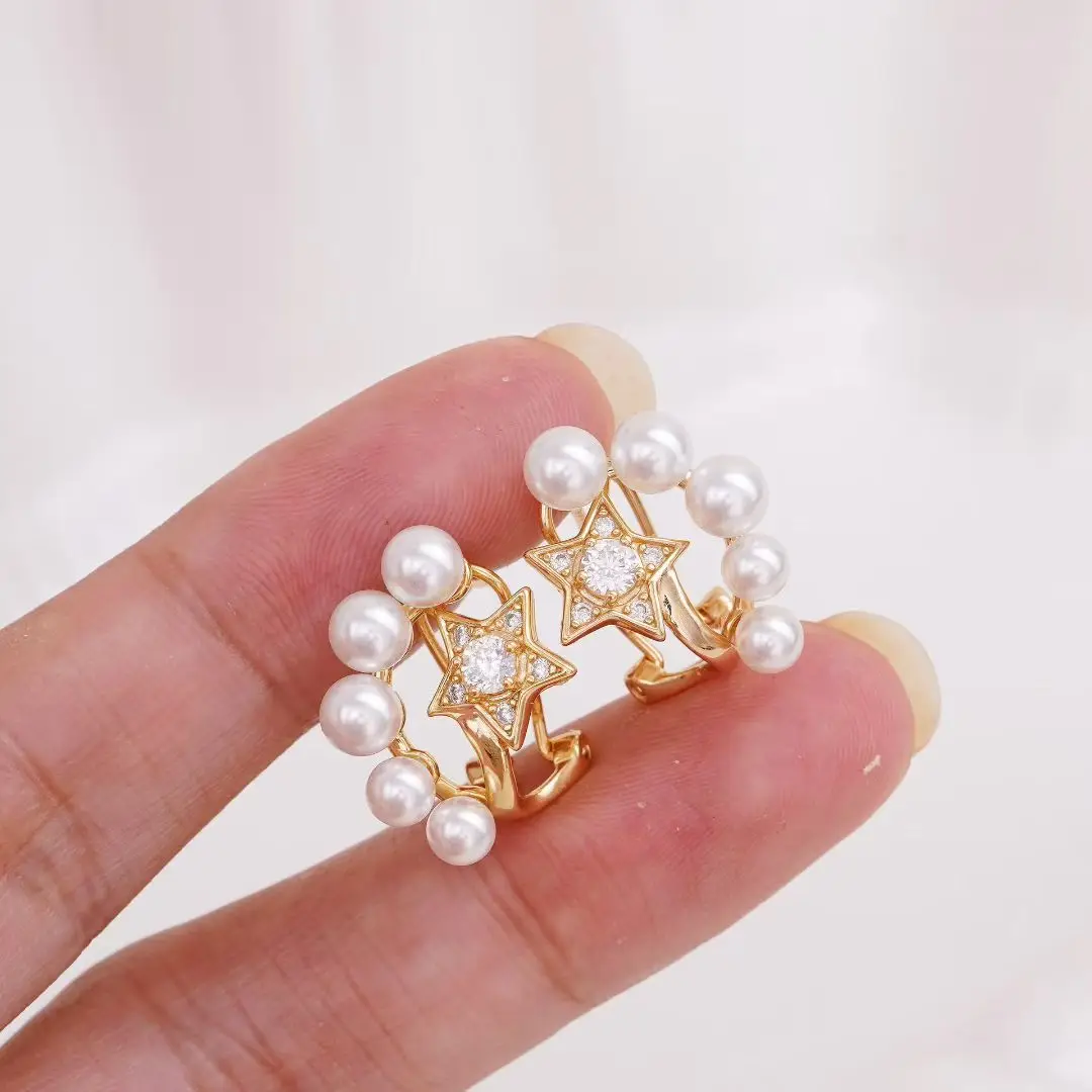 

S925 Sterling Silver Earrings Base Findings Mountings Jewelry Mounts Fittings Accessories for 4-5mm Pearls 3 pairs/lot