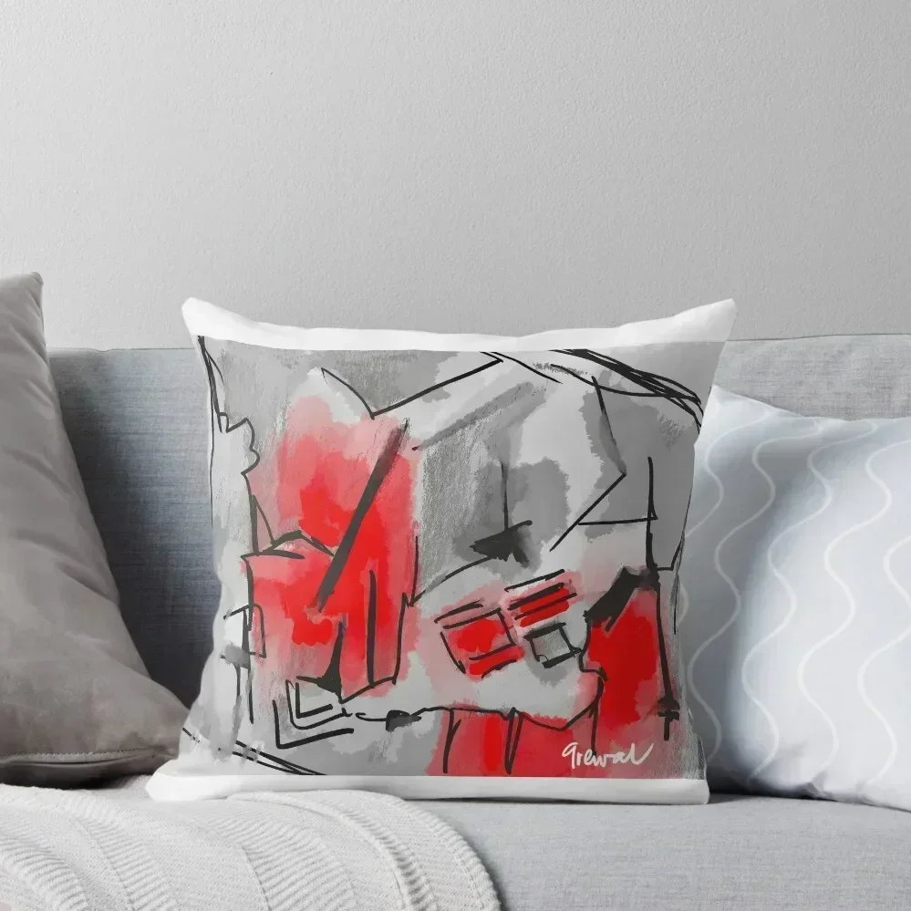 

Grey Red abstract Throw Pillow Luxury Sofa Cushions christmas ornaments 2025 ornamental pillows pillow