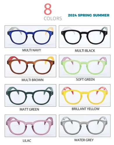 Imagen 2 del producto Meeshow tendencia clásica nuevo Color gafas de lectura estilo Retro europeo calidad hombres mujeres gafas con Flex Lesebrillen 1513