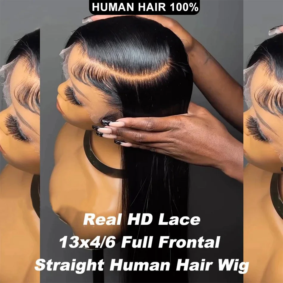 

Прямые парики из натуральных волос на кружеве 13X6, бразильские, плотность 220 30, 32 дюйма, Hd, прозрачные парики из натуральных волос на кружеве для женщин