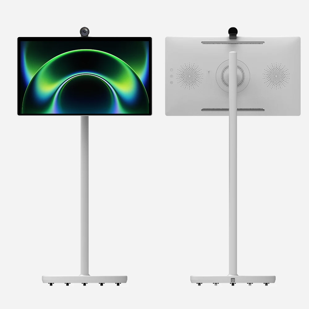 21/24/32 Inch White Android Interactive Touch LED FHD Display, Built-in Stereo Wireless Portable for Indoor Exhibition Hall