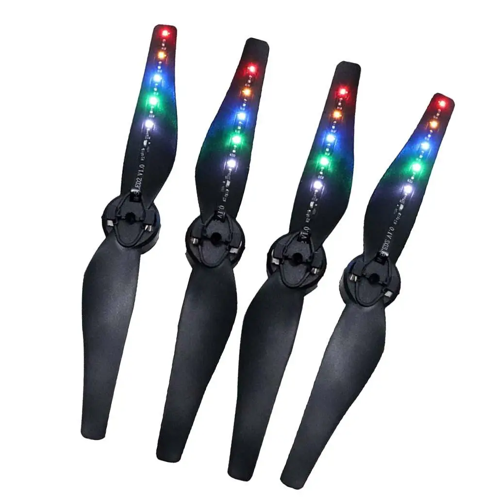 LED Light Propeller Night Flight Drone Propeller Quiet Spare Parts Accessory for DJI Mavic Air 5332S
