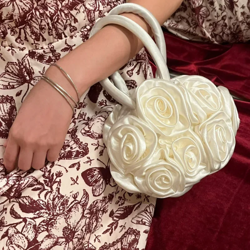 

Fashion Flower Petals Floral Cheongsam Dress Purse Evening Day Clutch Bag Women Luxury Prom Party Wedding Day Bag