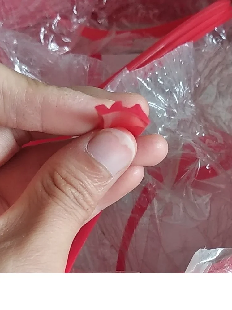 Red guide way wipers, red polyurethane only, 5 meters
