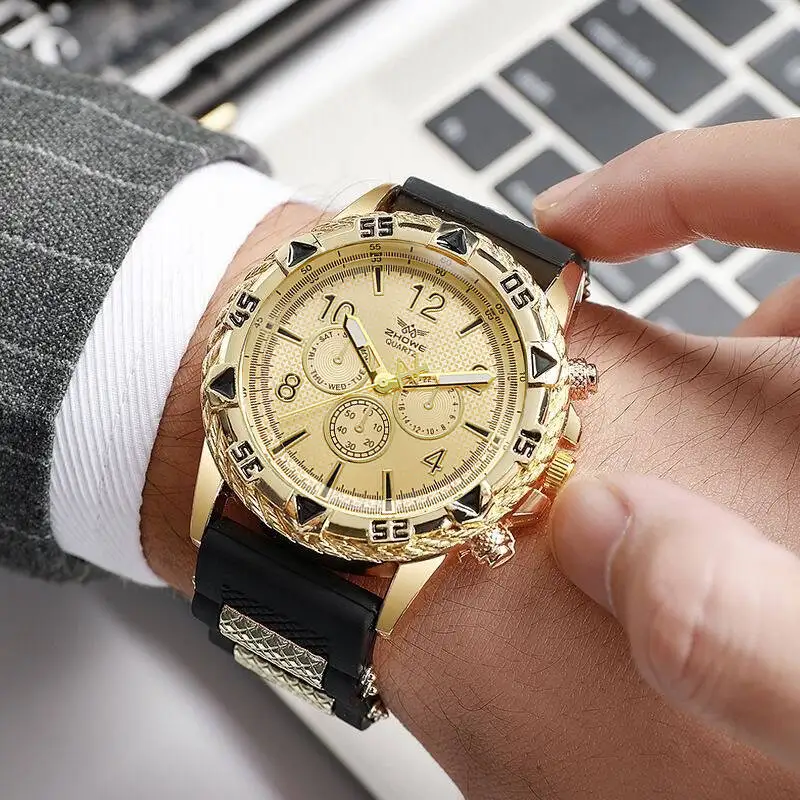 남성용 캐주얼 실리콘 밴드, 아날로그 쿼츠 손목 시계, 남성용 스포츠 시계, 패션