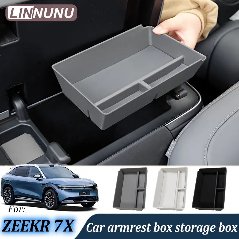 

Linnunu для Zeekr 7X 2025, центральная консоль автомобиля, подлокотник, ящик для хранения, сортировка, органайзер, ящики для хранения, аксессуары для салона автомобиля