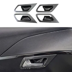 For Peugeot 208 2020-2025 Door Handle Door Armrest Panel Cover Trim Interior Decorative