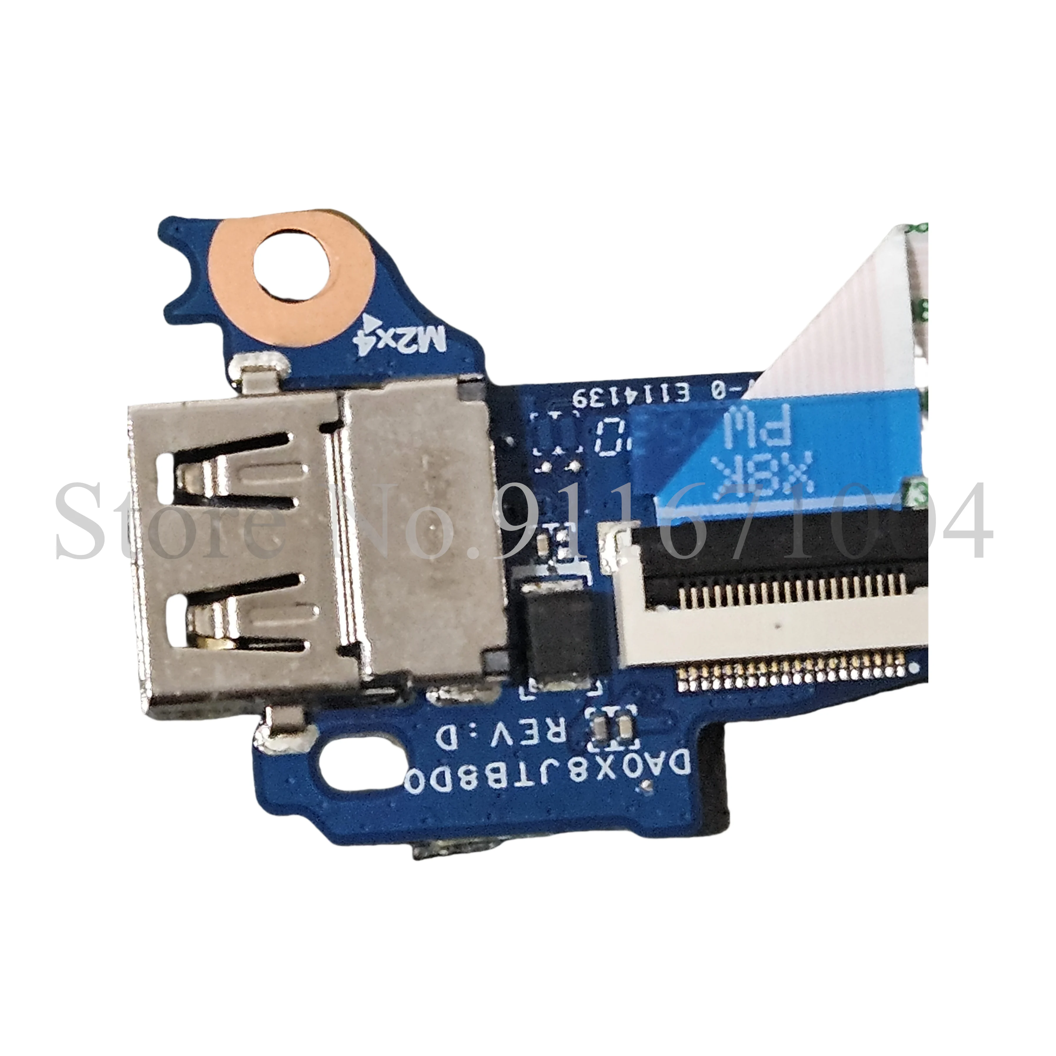 Placa de botão interruptor USB com cabo, leitor de cartão SD portátil, HP ProBook 440, 445, 450, 455, G6, G7, DA0X8JTH8D0, DA0X8JTB8D0, 100% teste