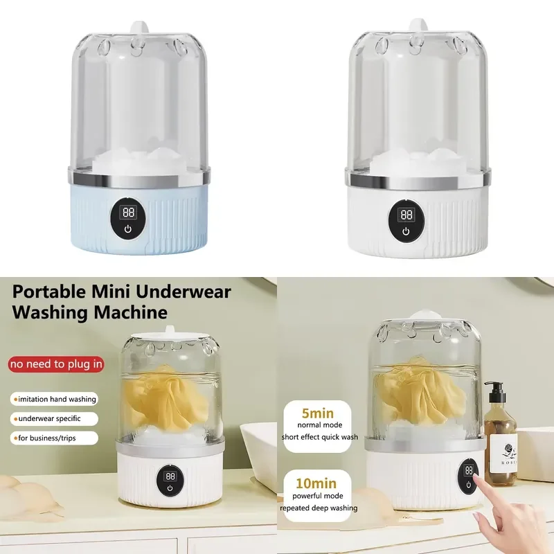 for   Mini Wireless Washing Machine Automatic Household Underwear Socks Washer  Travel Business Dormitory