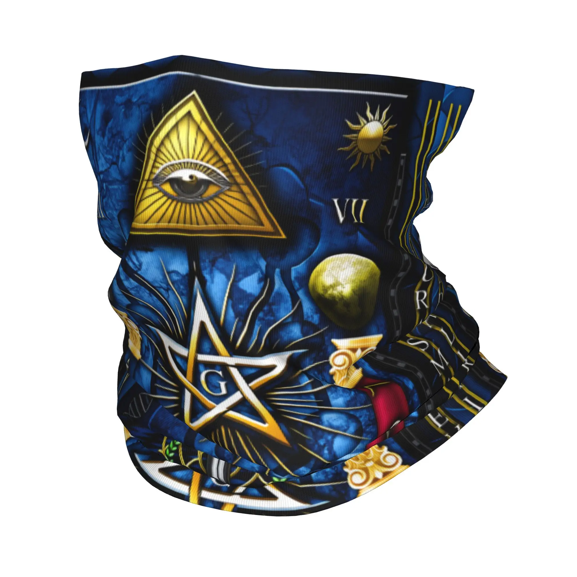 

Freemason Masonic Square And Compass Balaclava Running Travel Face Masks Men Funny Anti-UV Cycling Mask Soft Motorcycle Scarves