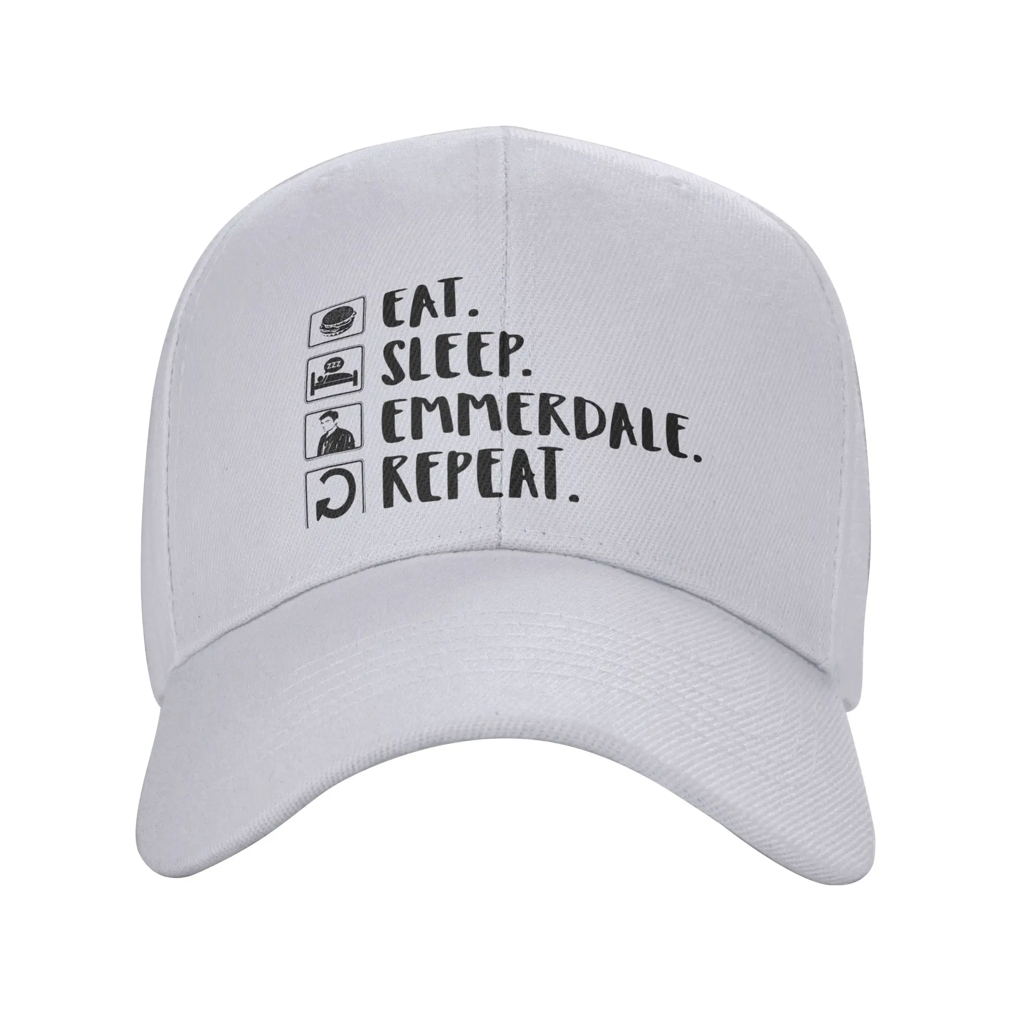 Fashion Eat Sleep Emmerdale Repeat Curved Brim Baseball Cap Cycling And Running Cap For Women