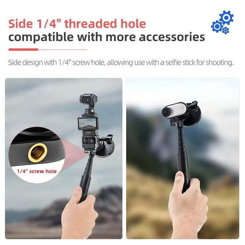 For DJI Pocket 3/Action 3/4/5Pro Insta360 X4/3 GoPro 13 12 11 Camera Magnetic Expansion Bracket Extension Mount Holder Accessory