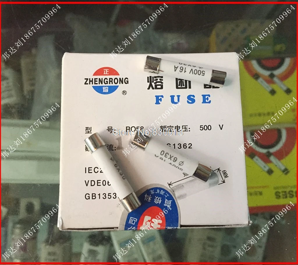 Masahiro RO58 500V 1A 2A 3A 4A 5A 6A 10A 16A 20A 6X30 R058 Ceramic Fuse Is Melting-100PCS/LOT