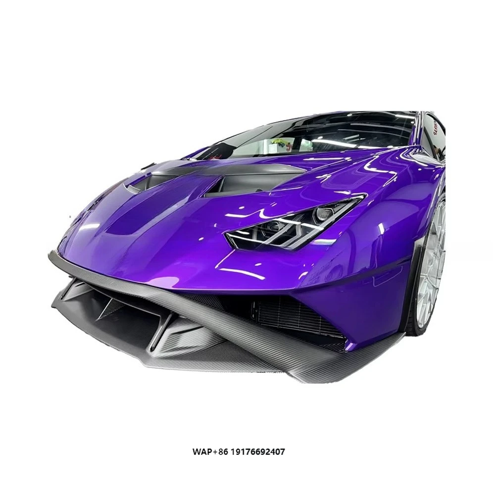 For Huracan Upgraded STO Dry Carbon Fiber Body Kit Front and Rear Bumpers, Side Skirts, Mudguards, Hood