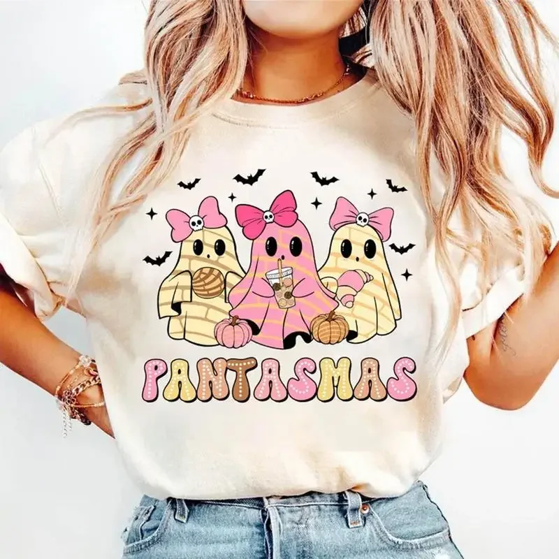Pantasmas Mexican Ghost T shirt Spooky Conchas Tee Halloween Ghost Size S 5xl