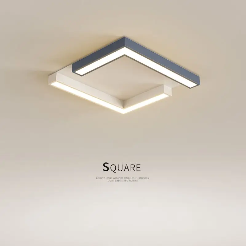

Modern Minimalism Square Led Ceiling Lights Dimmable Living Room Bedroom Lamp Indoor Lighting Home Decor Study Luster Fixtures