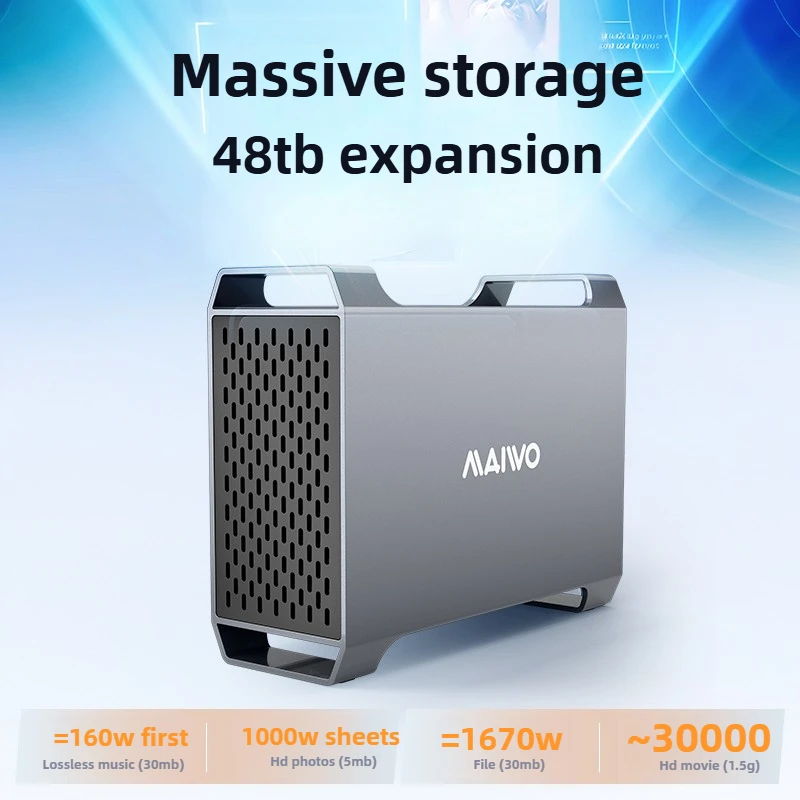 MAIWO Station d'accueil pour disque dur double baie SATA vers USB 3.0 type-c Gen2 adaptateur pour boîtier de disque dur de 3.5 pouces boîtier de disque dur HDD