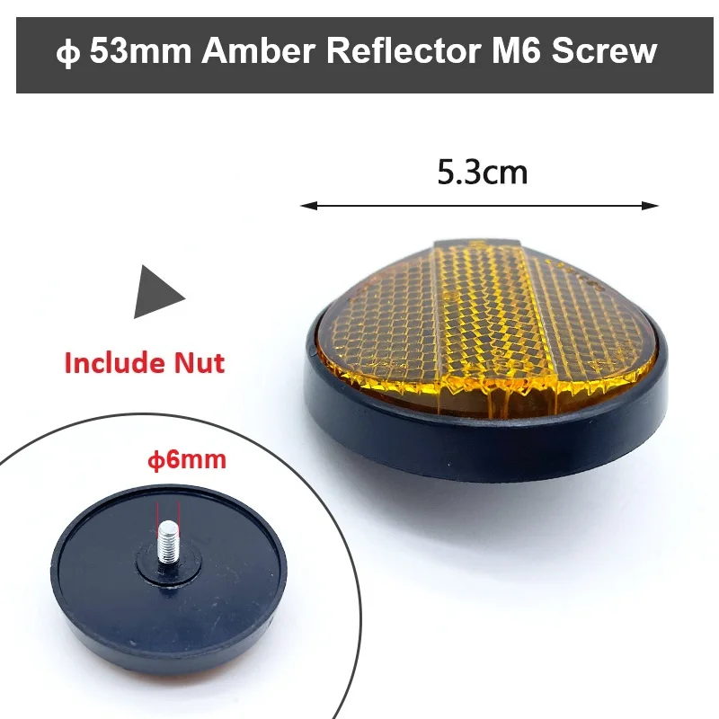 عاكس السيارة ذاتي اللصق أجزاء تحذير عاكسة بيضاوية مستطيلة كهرمانية حمراء للدراجات النارية جرار جزازة العشب