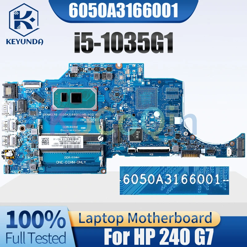 placa mae portatil testada completa para hp 6050a3166001 hp 240 g3 dz812b20011 srgkg i51035g1 mainboard 01