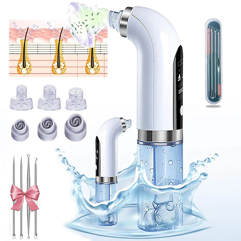 Aspirateur électrique pour points noirs, appareil de beauté aste par USB, nettoyeur de pores, micro petite bulle, machine de nettoyage du visage, 2024