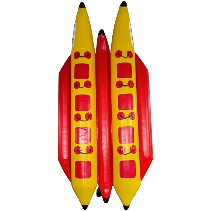 Inflatable PVC banana boat water skiing double tube boat 6 people 0.9mm PVC