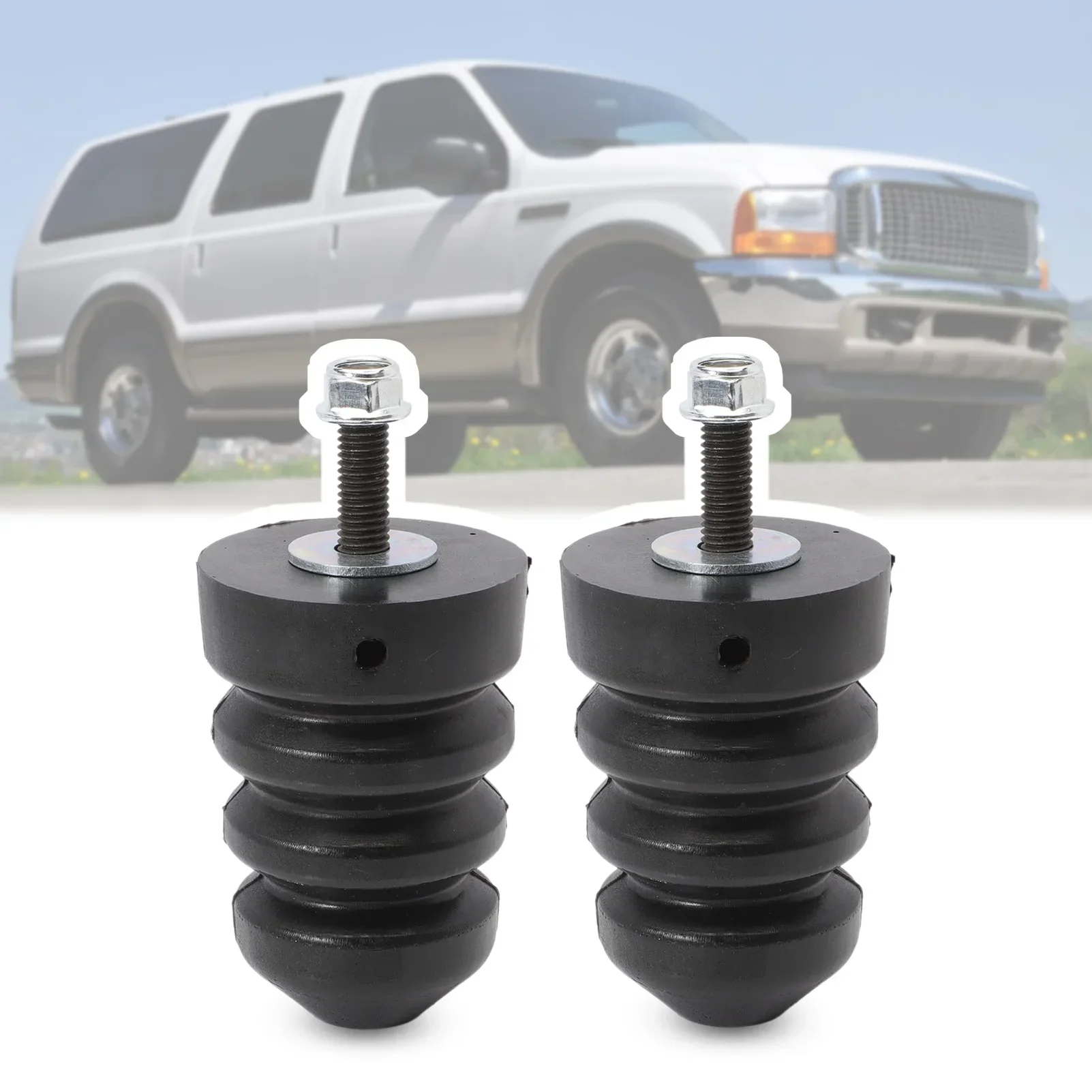 1C3Z4730AA 2 Pack Rear Bump Stops, Rear Leaf Spring Bumpers Fit for 2000-2005 Excursion, 2005-2016 F250, 2005-2019 F350