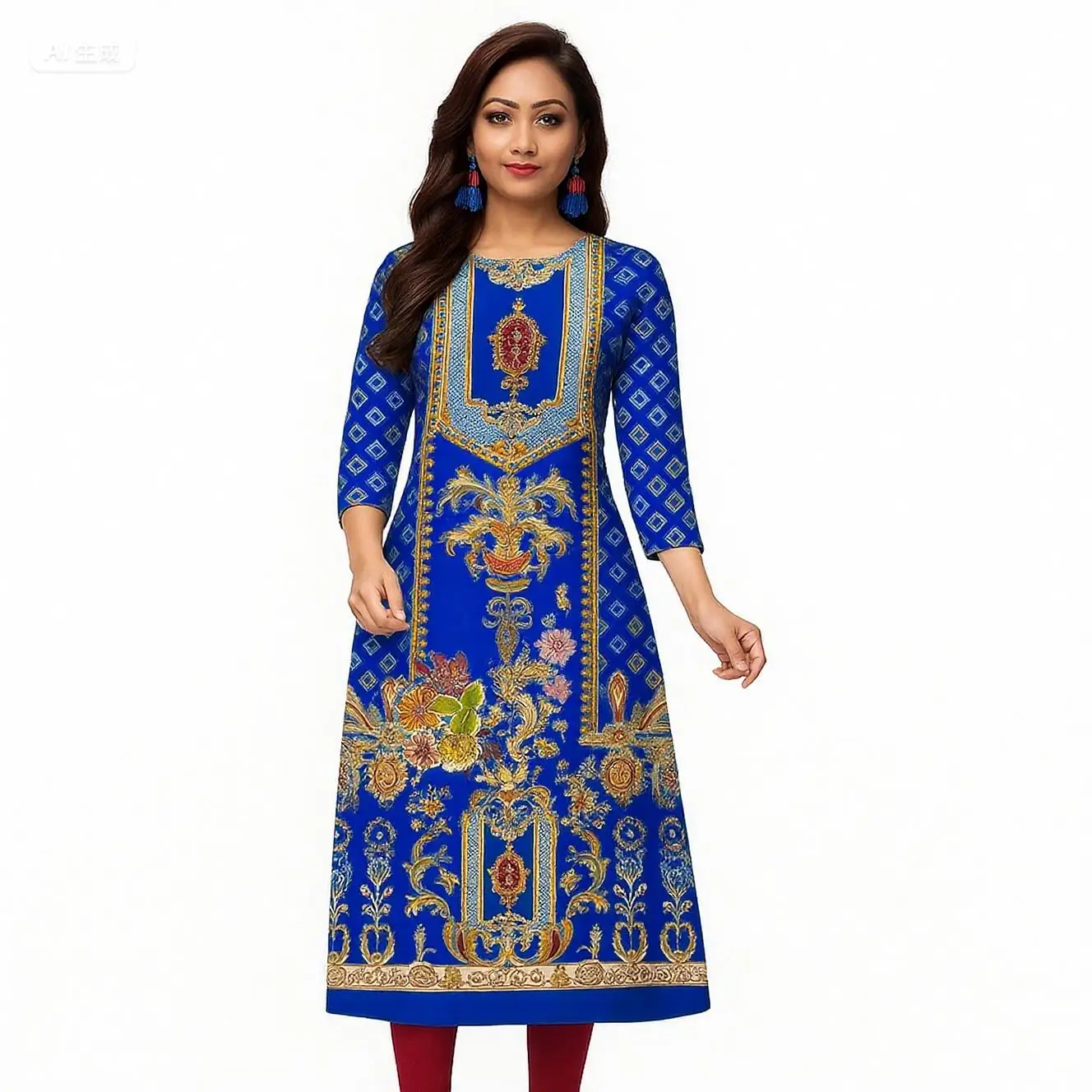 فستان كورت مريح عصري للنساء المسلمات بحاشية مستقيمة أنبوب مستقيم عباية عرقية غير رسمية Abito Donna Musulmana عباية تركية #5