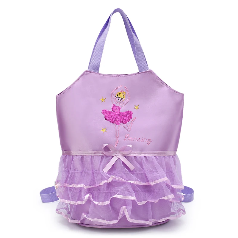 Kids Girls Ballet Tutu Dress Storage Bag Sweet 3Layer Veil Toddler Girl Dancing Backpack Club Gymnastics Clothes Shoes Container