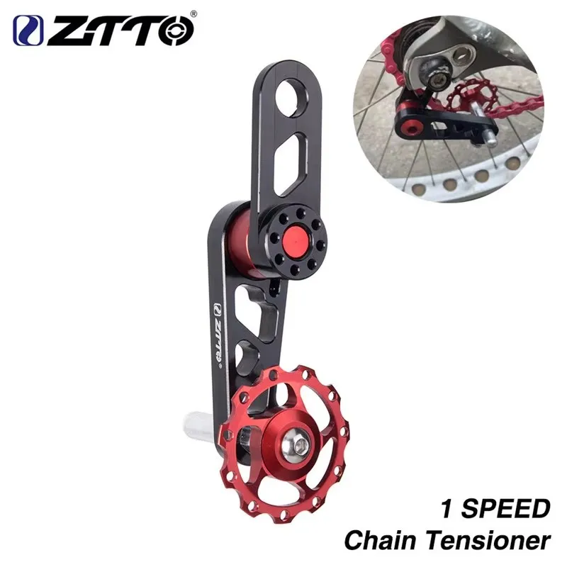 

ZTTO Folding bicycle single speed Cycling Converte Derailleur Bike Chain Tensioner wheel with Sprocket Guide Wheel Oval Disc BMX