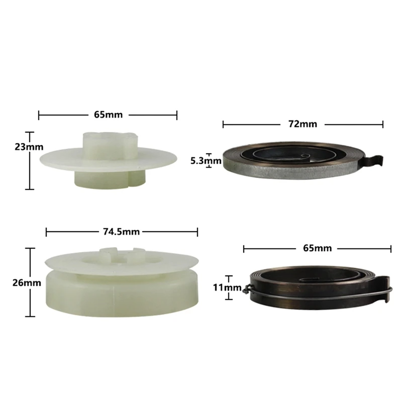 Электрическая бензопила, легкий стартер, шкив с 2 пружинами, подходит для бензопилы 4500 5200 5800 45Cc 52Cc 58Cc, запасные части для бензопилы
