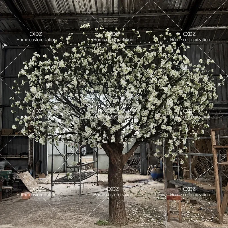 Large Artificial Jasmine Tree Fake Green Plant for Window Decoration Indoor Outdoor High End Simulation Foliage Home Decor