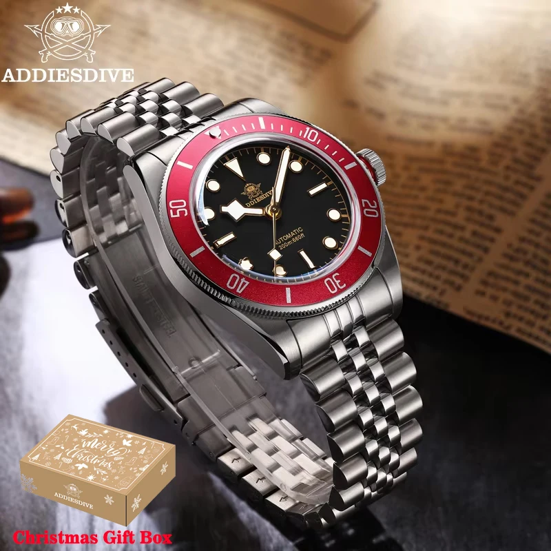 

ADDIESDIVE Top Brand Men's Diver Watch NH35 Sapphire Automatic Mechanical 200m Waterproof Super Luminous Watches Christmas Gift