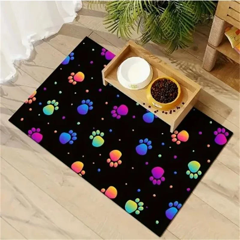 40x60cm Pet Feeding Mat Diatom Mud Absorbent Leather Floor Rug Anti-Slip Waterproof Dog Cage Cat Meal Pad Splash Mat