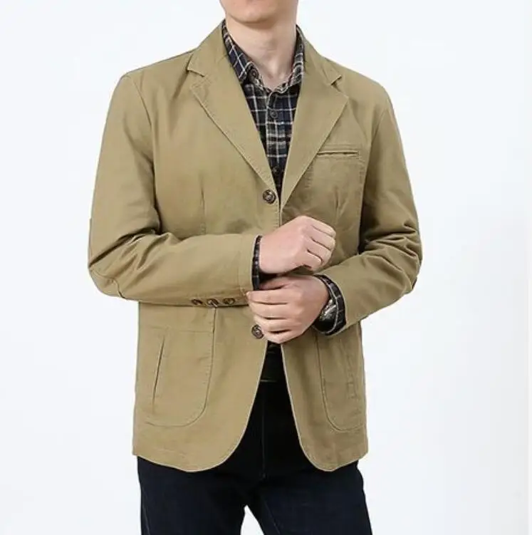 Men Blaze Suit Jacket ,Casual Blazers Cotton Loose Jackets ,Oversized Male Outerwear