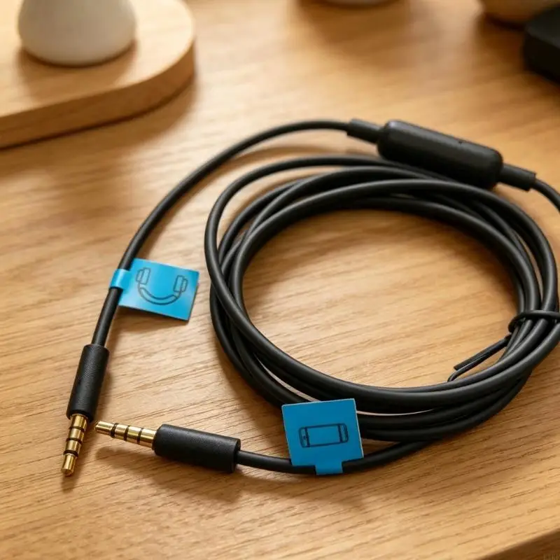 3.5Mm Headphone Cable for G233 G433 GPRO GPRO Gaming Headsets Replacement Sound Cable Cord K1KF