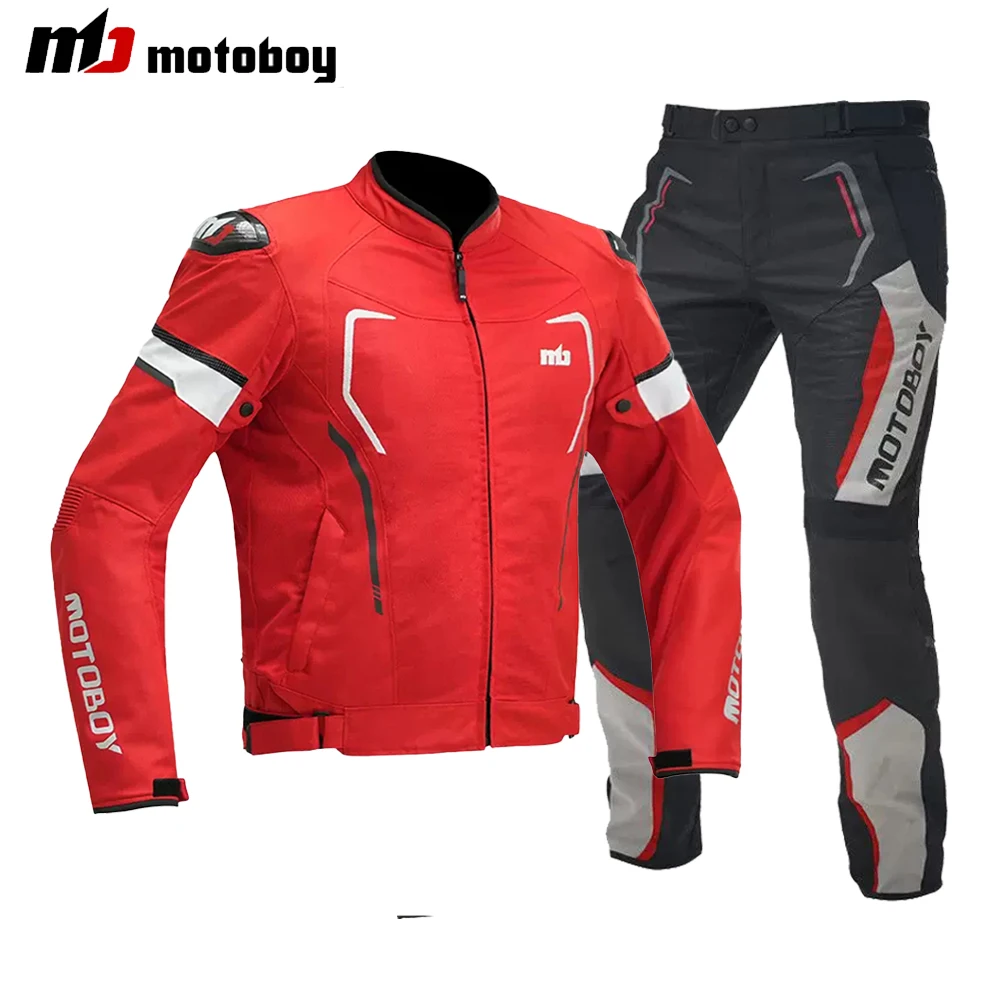 

Motorcycle Jacket Four Seasons Man Racing Suit Wearable Motorcycle Jacket+Motorcycle Pants Moto Set