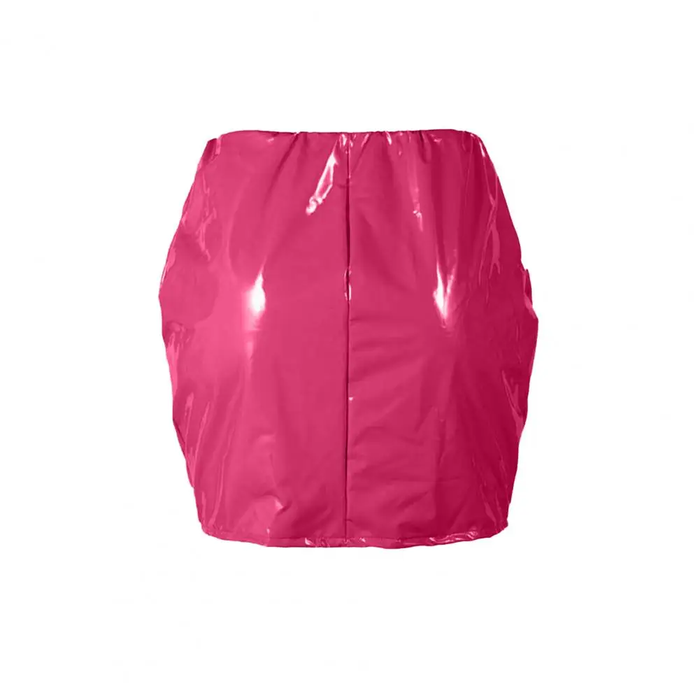 

Женская сексуальная нижняя рубашка, универсальная мини-юбка из искусственной кожи для женщин, сексуальная однотонная нижняя юбка для вечеринок, клубов