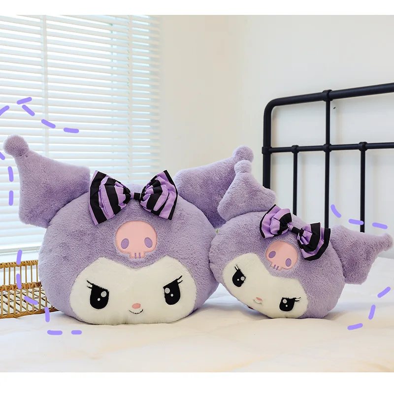 Oversize Sanrio Plush Kuromi Melody Pillow Cushion Cute Cartoon Doll Sofa Valentine Day Kawaii Girlfriend Birthday Present