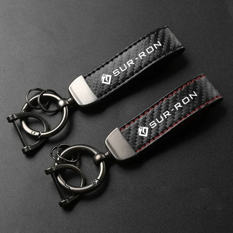 New Motorcycle PU Leather Carbon Fiber Pattern Keychain Accessories for Surron Sur-ron Light Bee Lightbee X Electric Off-road