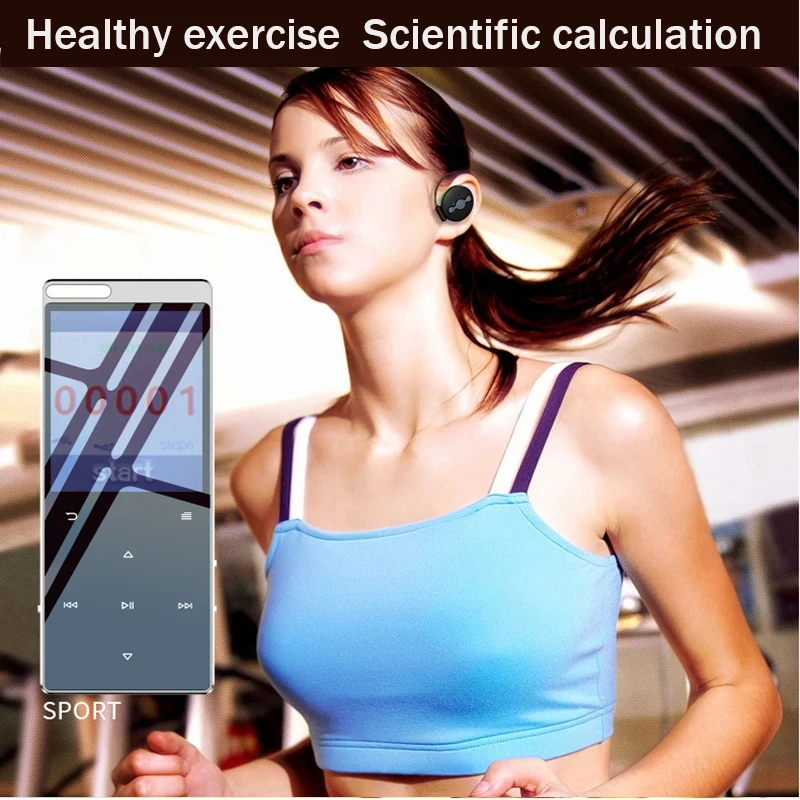 C15 Lossless Music Player with Bluetooth 16G Touch Key Touch Screen, Voice Recorder Pedometer Ebook FM Radio Player Metal